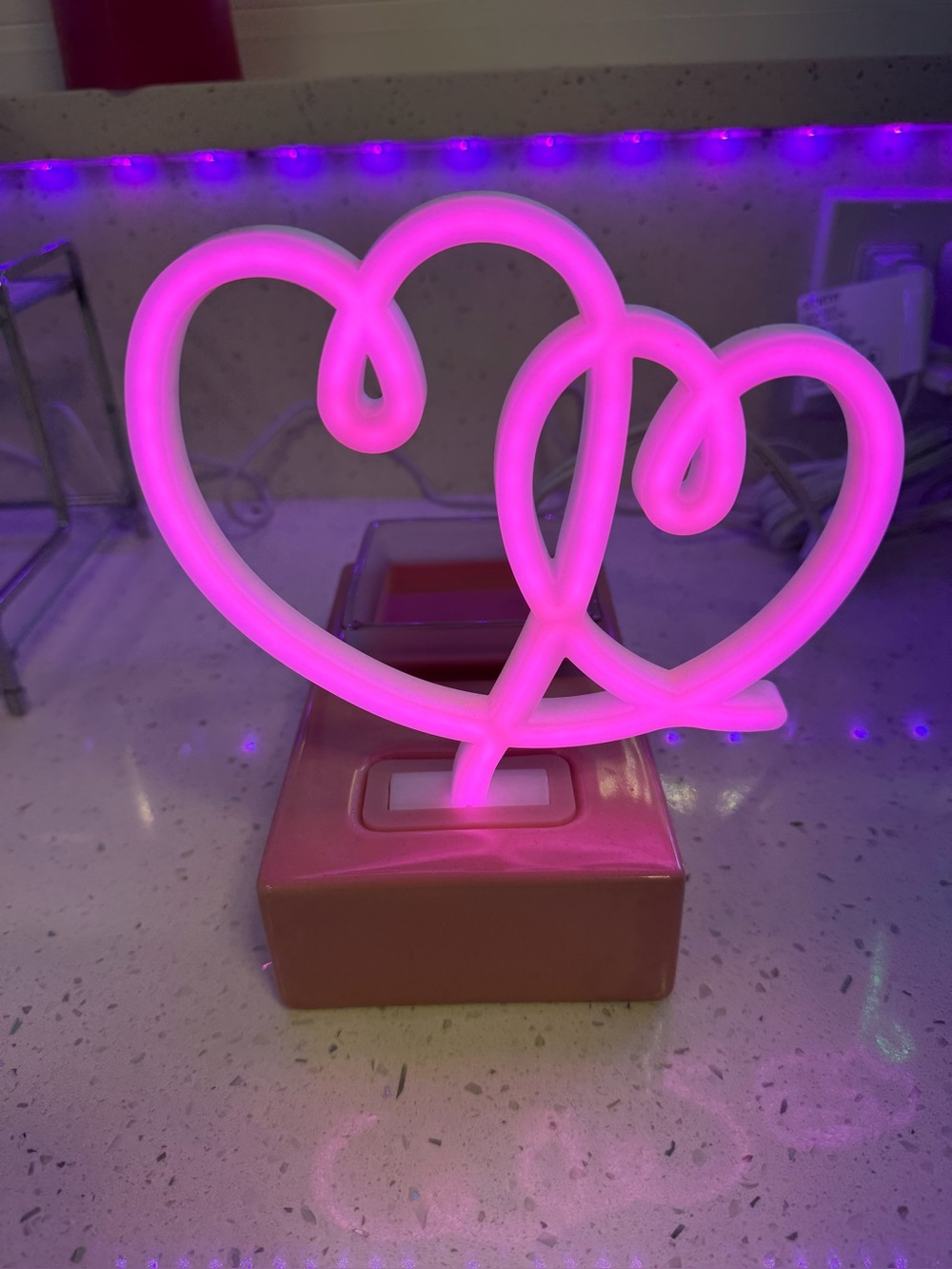 Scentsy Pink Double Heart Light-Up Wax Warmer Tested & Works